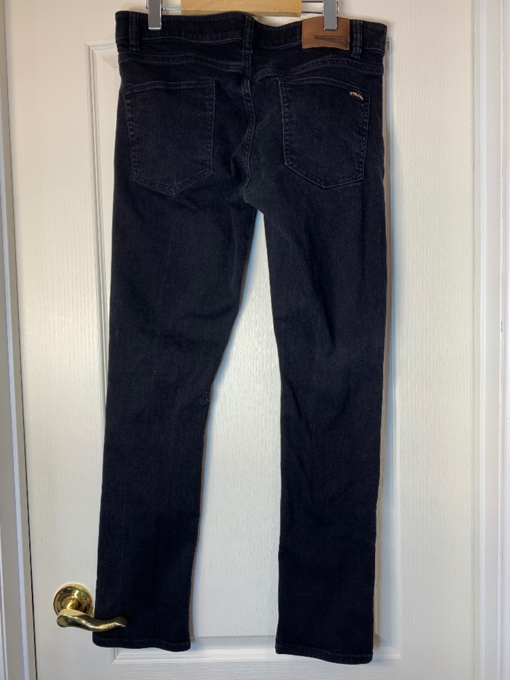 Volcom Vorta Slim Straight Black Jeans Men 33 Skate Streetwear Stretch Denim - Picture 2 of 7